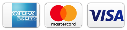 American Express, Mastercard und Visa Logos