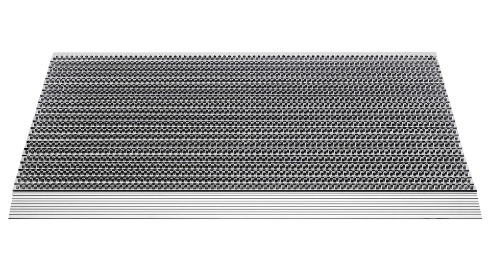 Outdoor Aluminummatte mit Borsten in der Farbe Anthrazit